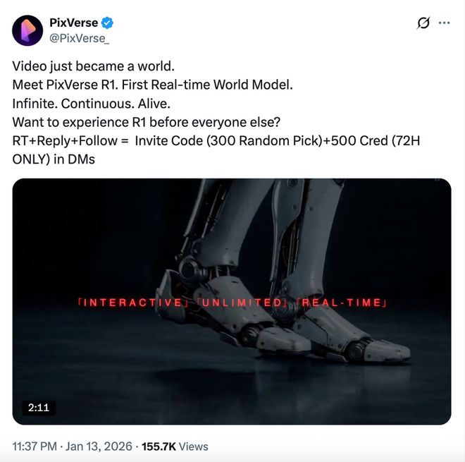边看边创造，在 PixVerse R1 的实时世界模型里，你真是上帝(图2)